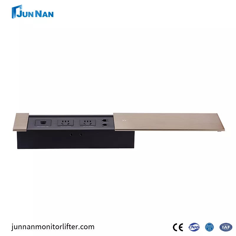 테이블 상단 장착 EU 전원 팝업 가구 소켓 듀얼 USB